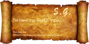 Selmeczy György névjegykártya